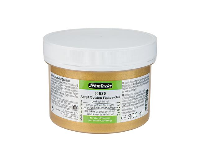 SCHMINCKE ACRYL GOLDEN FLAKES-GEL 300ML FÜR METALLIC-EFFEKTE 1