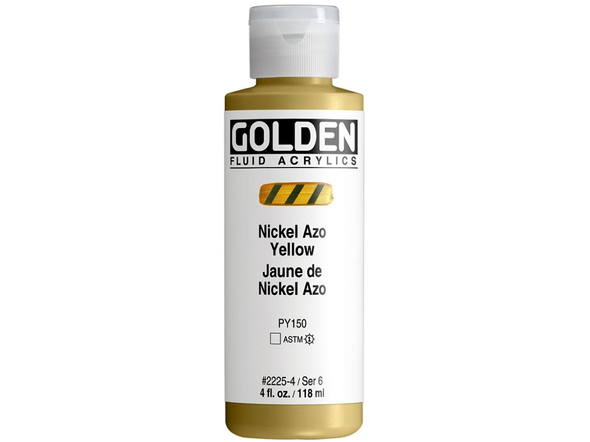 GOLDEN FLUID ACRYL 119ML S6 225 NIKKELAZOGELB 1