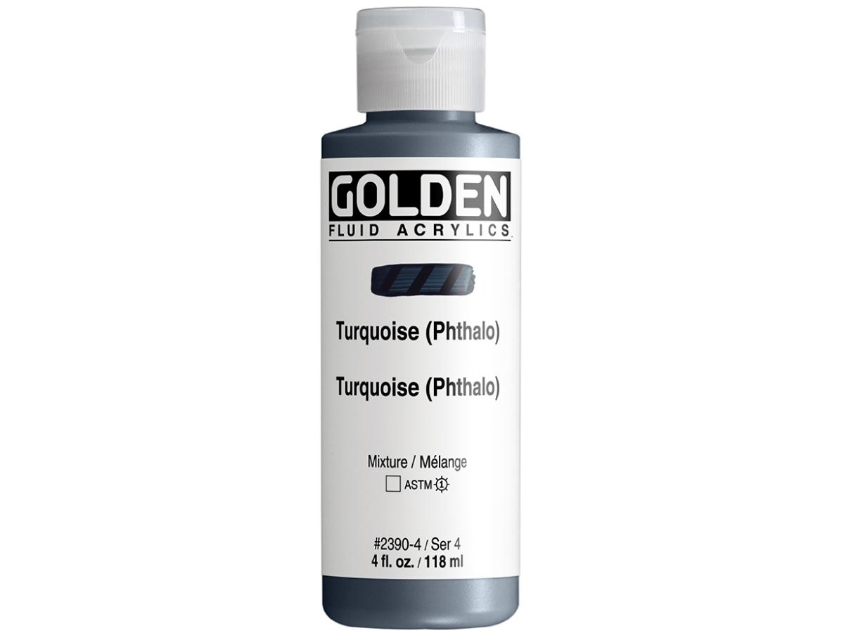 GOLDEN FLUID ACRYL 119ML S4 390 PHTHALOTÜRKIS 1