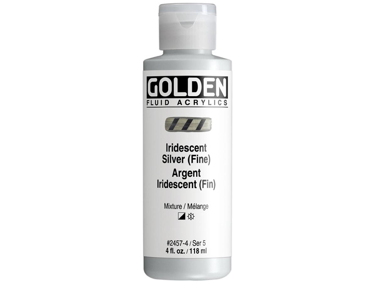 GOLDEN FLUID ACRYL 119ML S5 457 SILBER IRIS. (FINE) 1