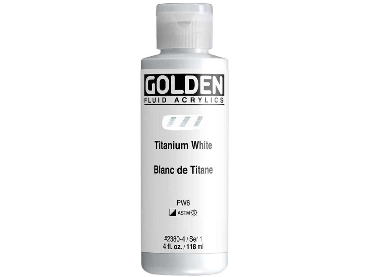 GOLDEN FLUID ACRYL 119ML S1 380 TITANWEIß 1