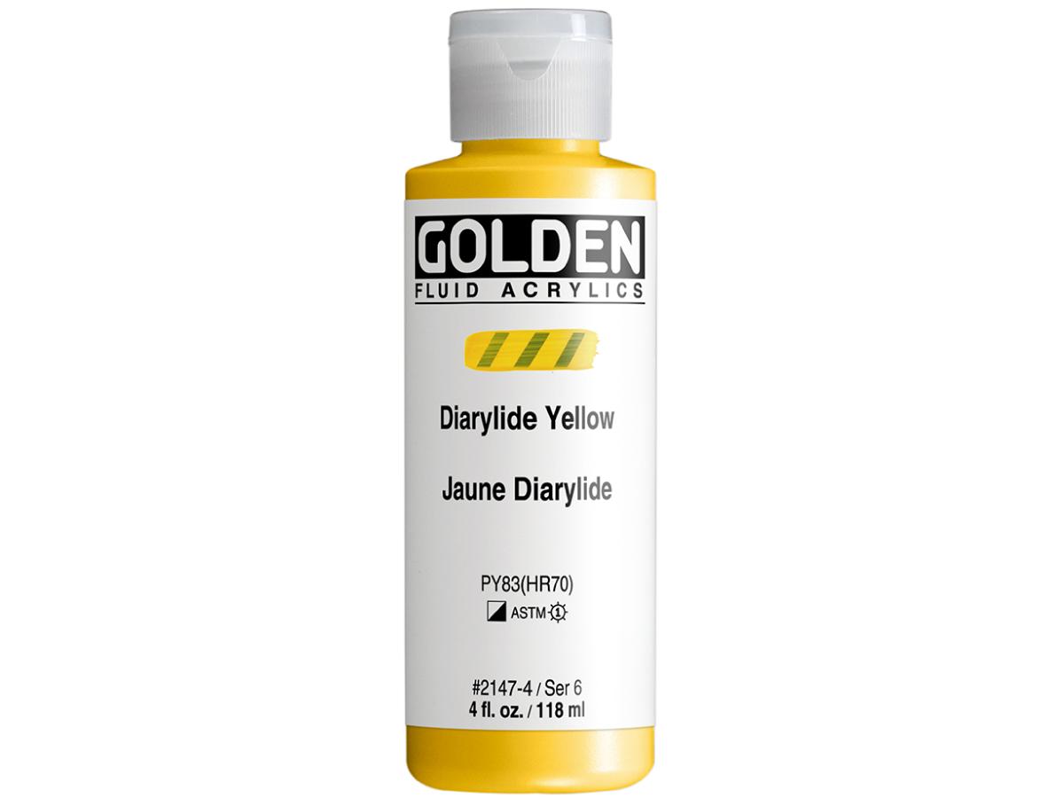 GOLDEN FLUID ACRYL 119ML S6 147 DIARYLGELB 1