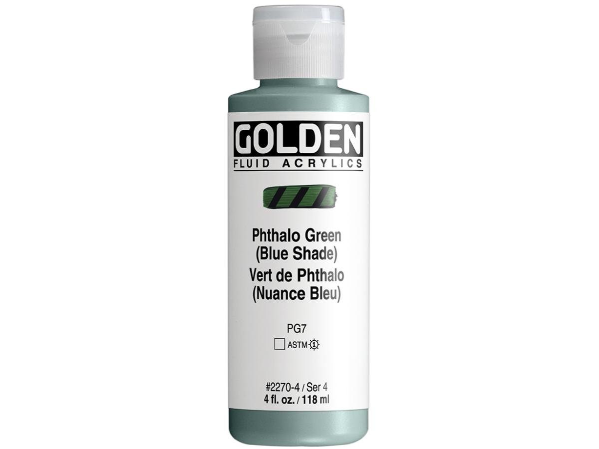 GOLDEN FLUID ACRYL 119ML S4 270 PHTHALOGRÜN BLAUTON 1