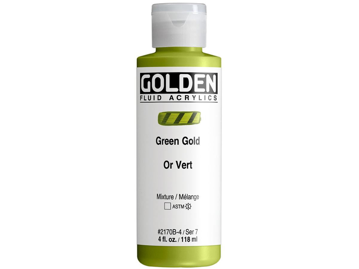 GOLDEN FLUID ACRYL 119ML S7 170 GRÜNGOLD 1