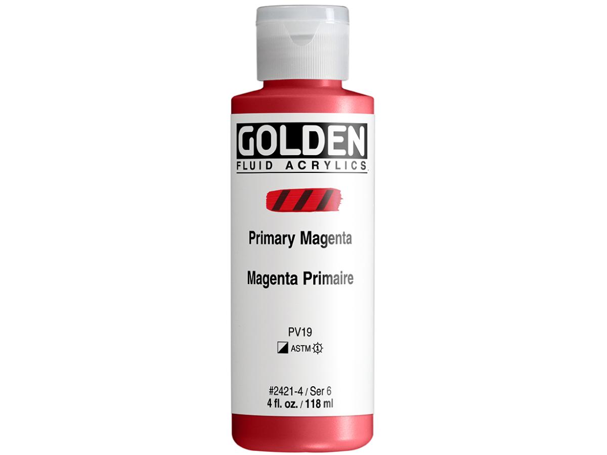 GOLDEN FLUID ACRYL 119ML S6 421 PRIMÄRMAGENTA 1