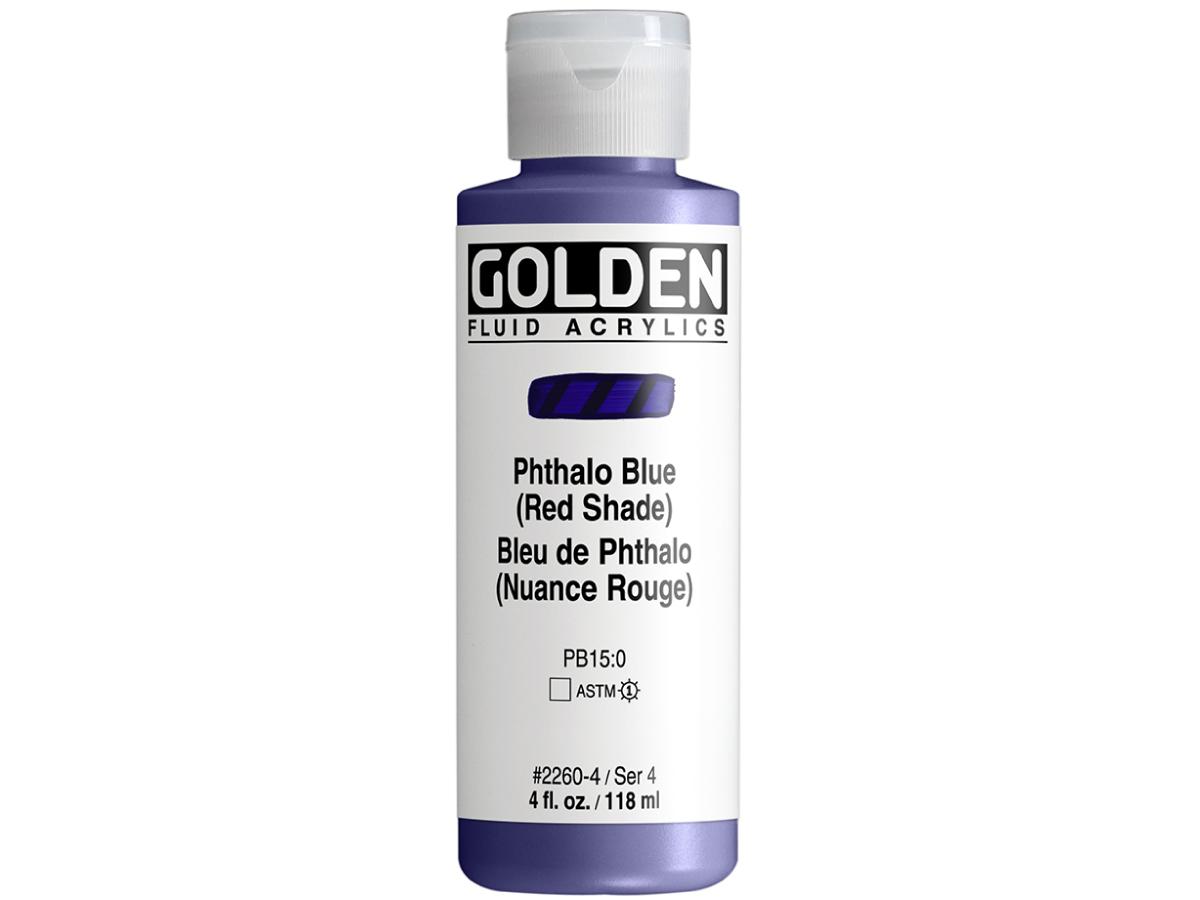 GOLDEN FLUID ACRYL 119ML S4 260 PHTHALOBLAU ROTTON 1