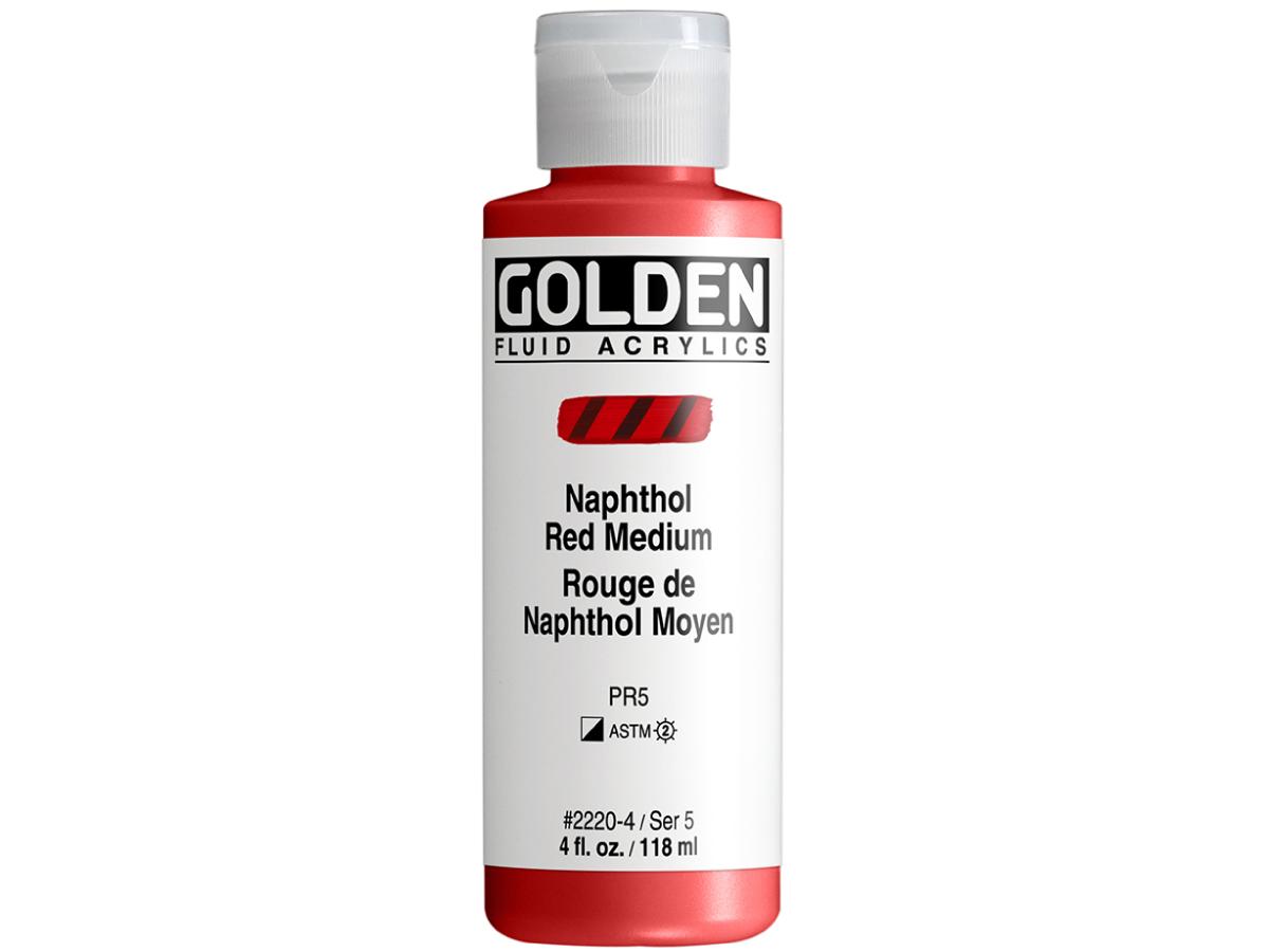 GOLDEN FLUID ACRYL 119ML S5 220 NAPHTHOLROT MITTEL 1