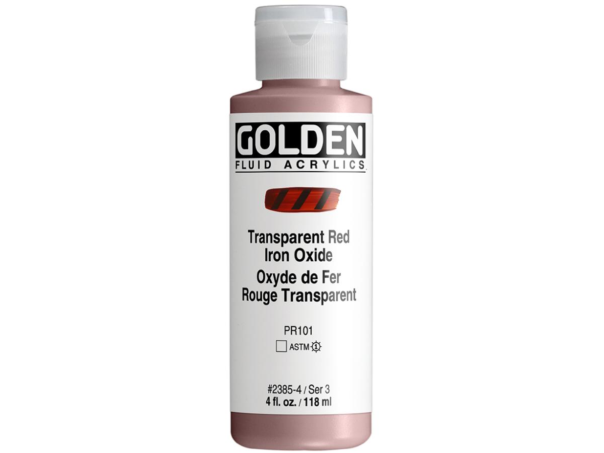 GOLDEN FLUID ACRYL 119ML S3 385 EISENOXIDROT TRANSPARANT 1