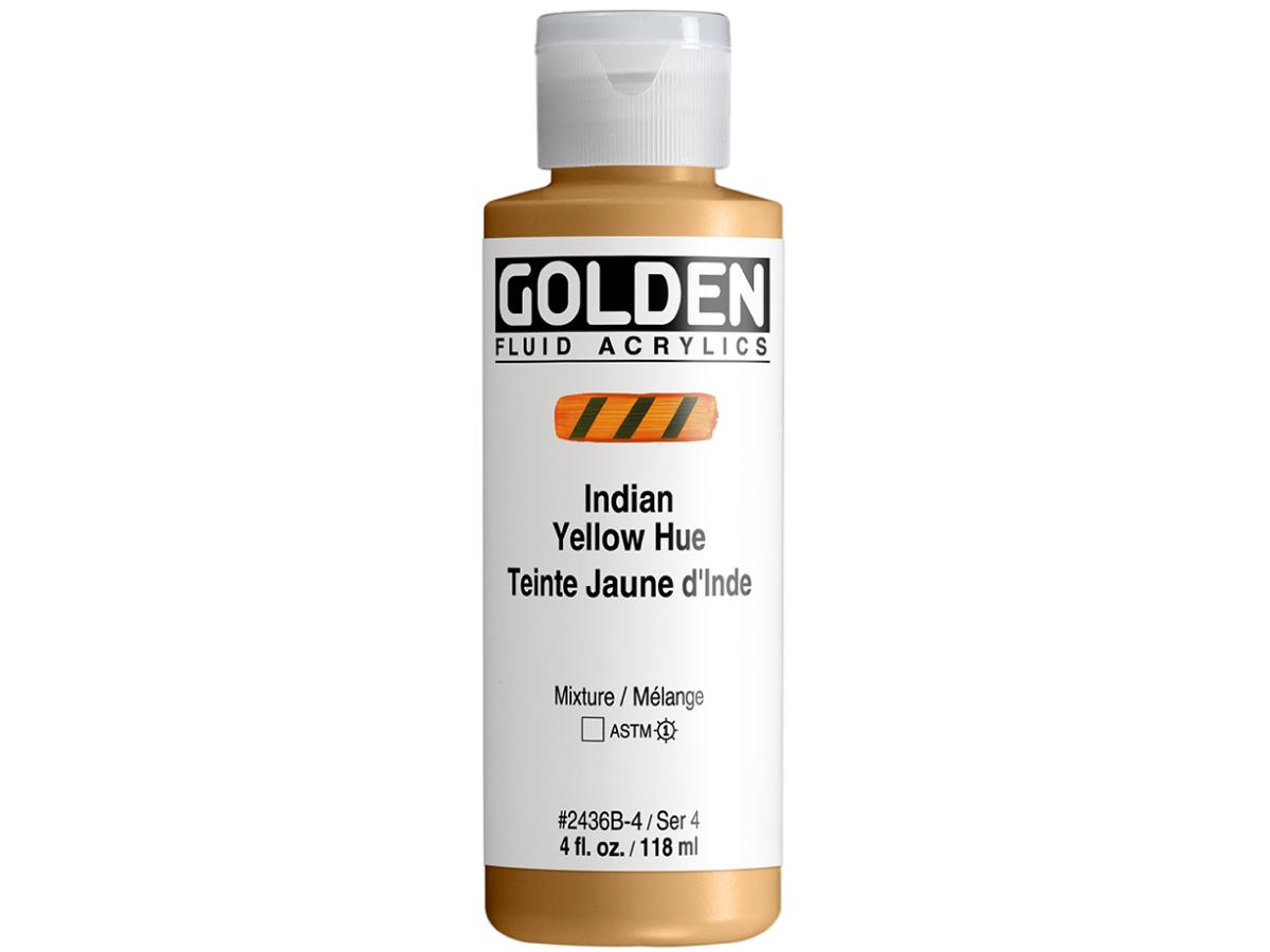 GOLDEN FLUID ACRYL 119ML S4 436 HIST. INDISCHGELB FARTON 1