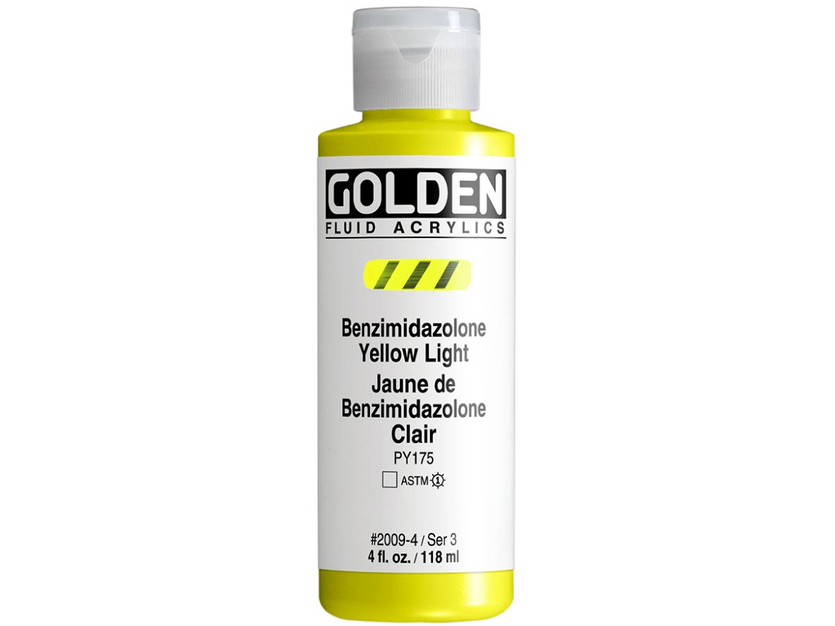 GOLDEN FLUID ACRYL 119ML S3 2009 BENZIMIDAZOLONE GELB L. 1
