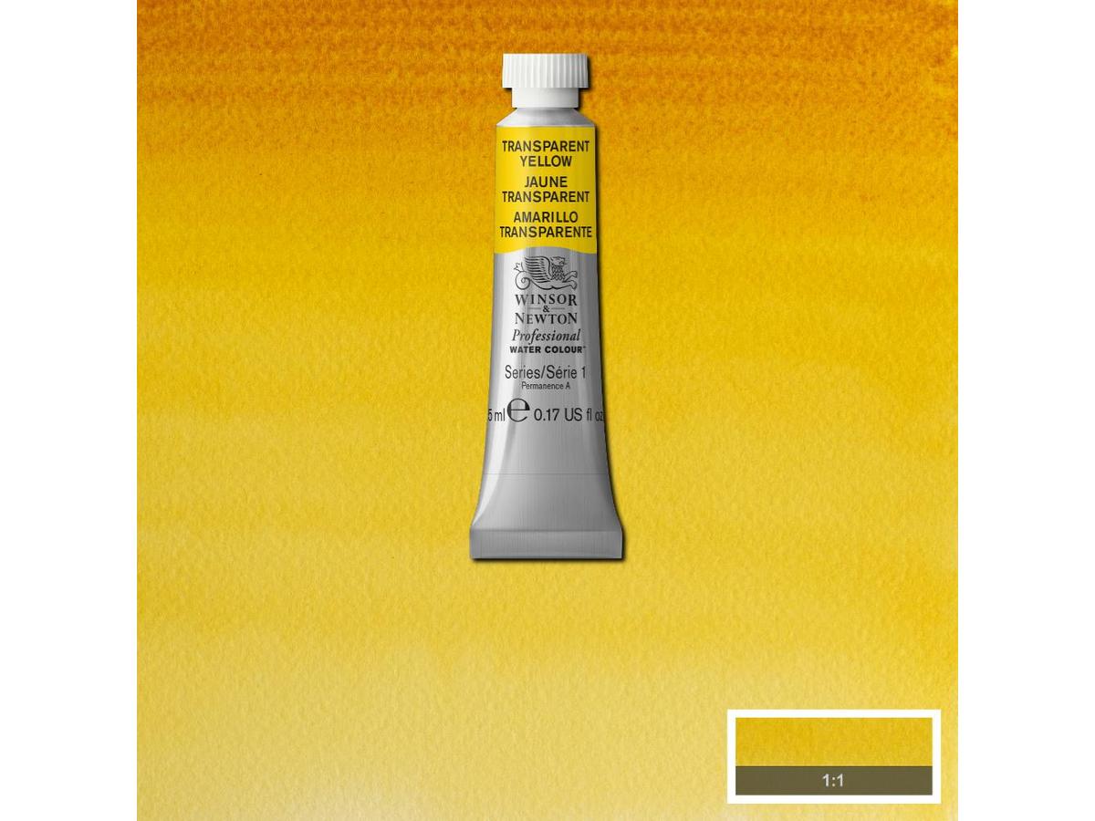WINSOR & NEWTON AQUARELLFARBE 5ML 653 TRANSPARENT GELB 1