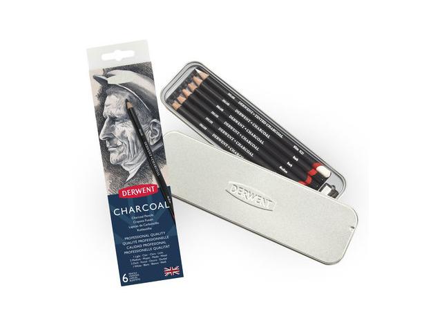 DERWENT CHARCOAL BLEISTIFTSET 6X 1