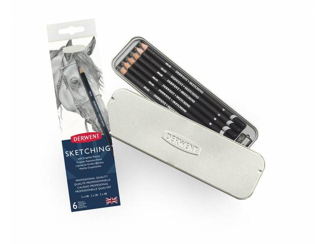 DERWENT SKETCHING BLEISTIFTE SET 6X 1