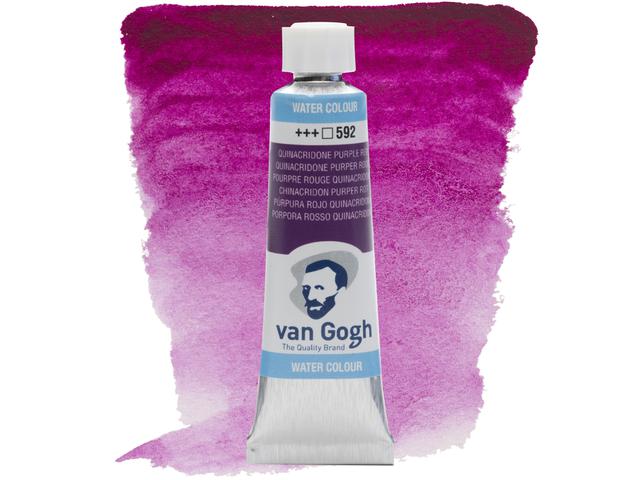 VAN GOGH 10ML AQUARELLFARBE 592 QUINACRIDON PURPER ROT 1