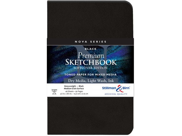 STILLMAN & BIRN NOVA-BLACK SOFTCOVER 14,0X21,6CM PORTRAIT 1