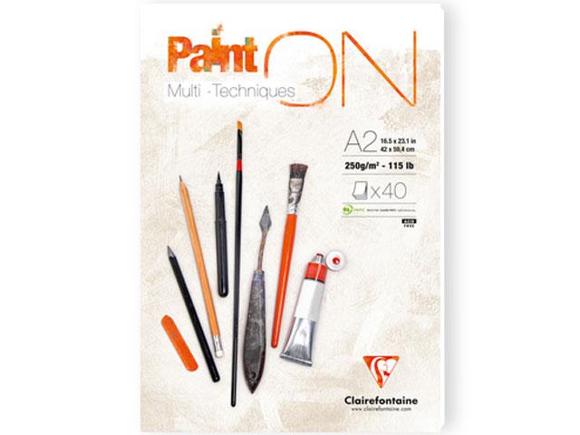 CLAIREFONTAINE PAINT-ON BLOCK A2 250GRAMM 40 BLATT 1