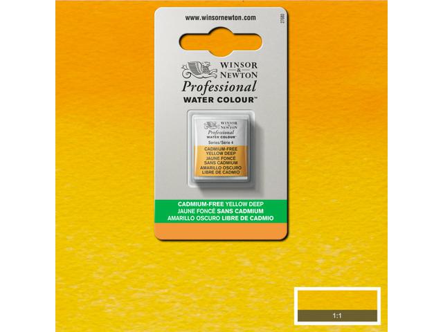 WINSOR & NEWTON AQUARELLFARBE 1/2 NÄPF 891 GELB TIEF 1