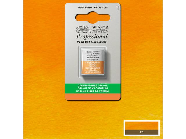 WINSOR & NEWTON AQUARELLFARBE 1/2 NÄPF 899 KADMIUM F.ORANGE 1