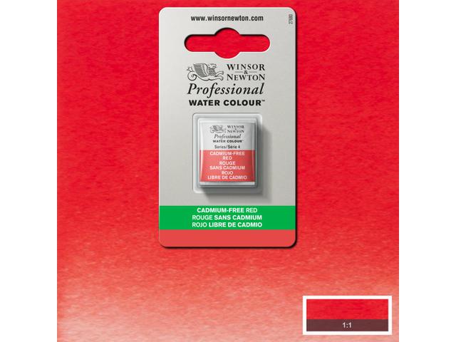 WINSOR & NEWTON AQUARELLFARBE 1/2 NÄPF 901 KADMIUM FREI ROT 1