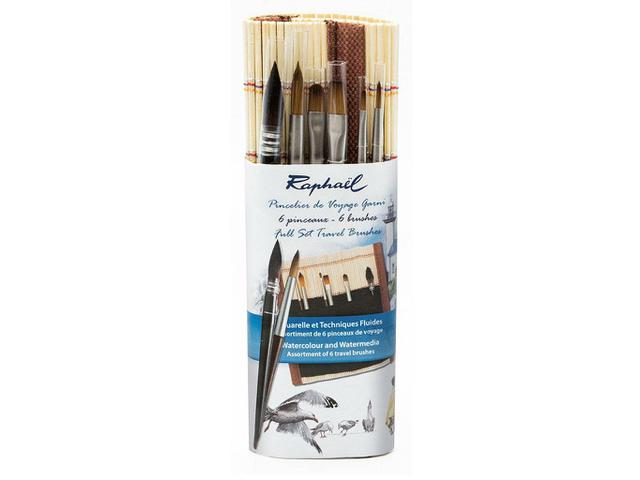 RAPHAËL BAMBOO TRAVEL AQUARELLPINSEL REISE SET 5X 1