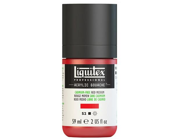 LIQUITEX ACRYLIC GOUACHE 59ML S2 894 KADM-FREI ROT MITTEL 1