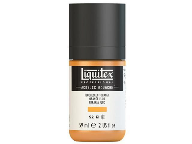 LIQUITEX ACRYLIC GOUACHE 59ML S2 982 ORANGE FLUO 1