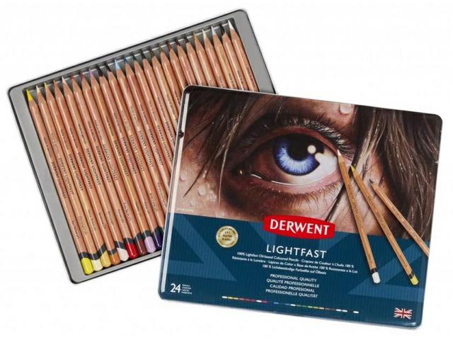 DERWENT LIGHTFAST BUNTSTIFTE 24ER METALLKASTEN 1