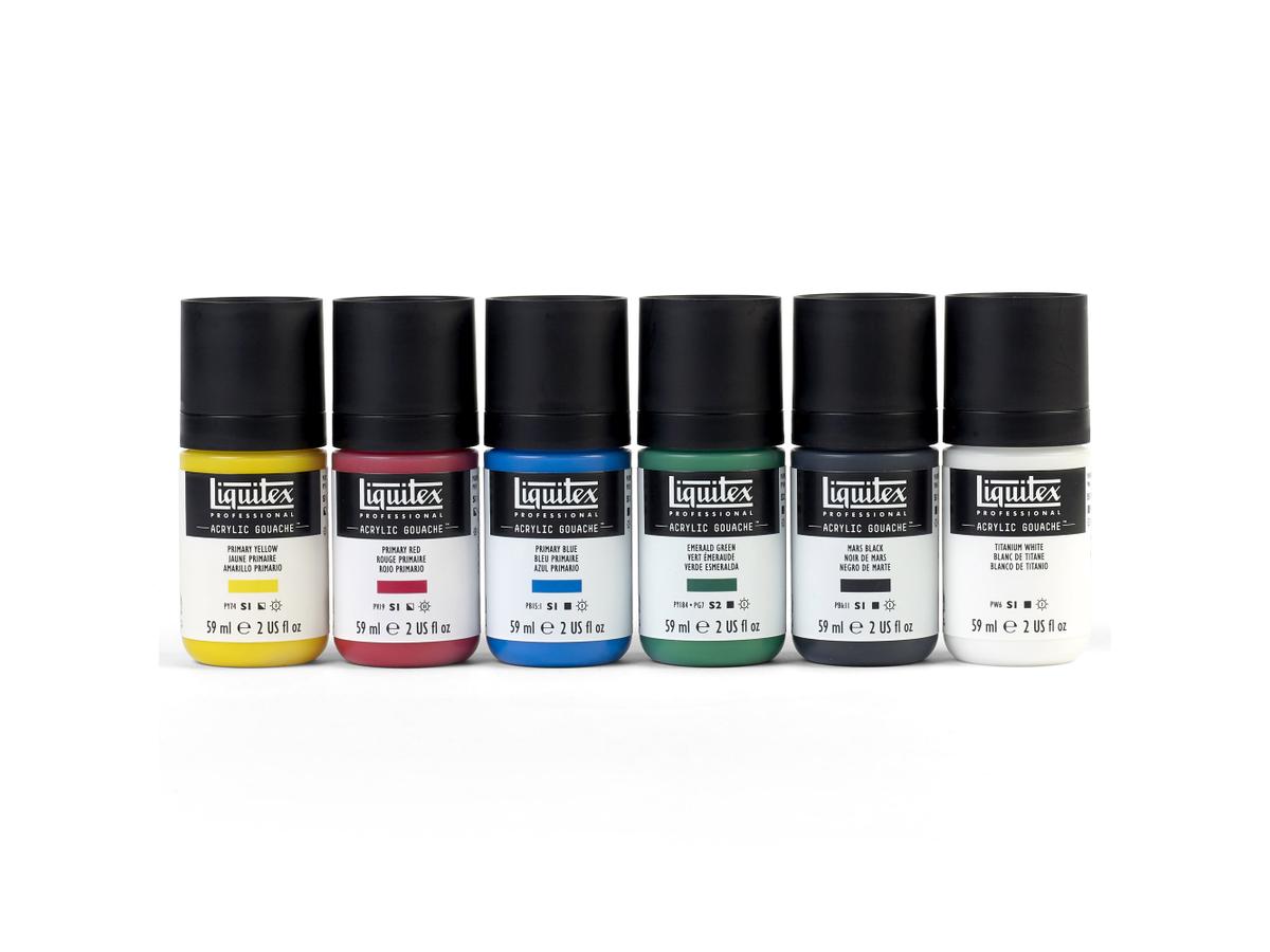 LIQUITEX ACRYLIC GOUACHE SET 6X59ML PRIMÄRFARBEN 1