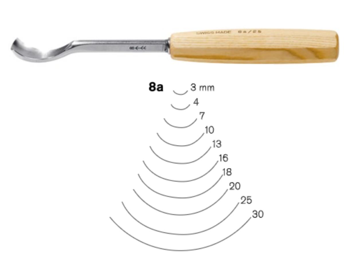 PFEIL HOLZBEITEL ABGEKRÃPFTE FORM 8A 7MM 1