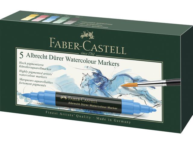 FABER-CASTELL ALBRECHT DÜRER WATERCOLOUR MARKER SET 5X 1