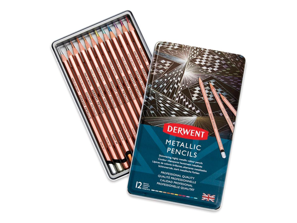 DERWENT METALLIC FARBSTIFT SET 12X 1