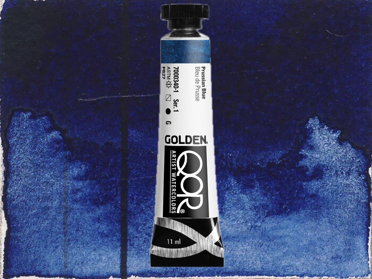 GOLDEN QOR WATERCOLOR 11ML SERIE 1 PRUISSIAN BLUE 340 1
