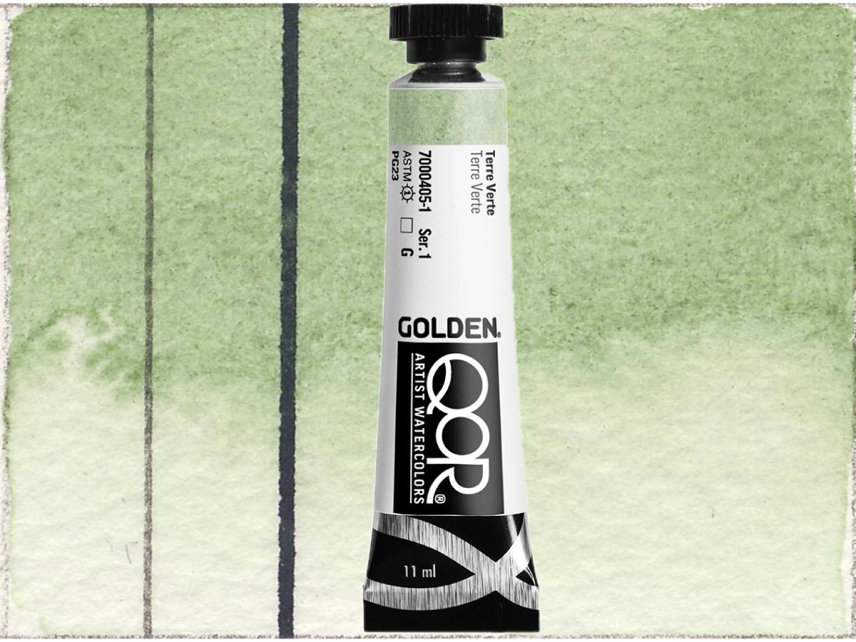 GOLDEN QOR WATERCOLOR 11ML SERIE 1 TERRE VERTE 405 1
