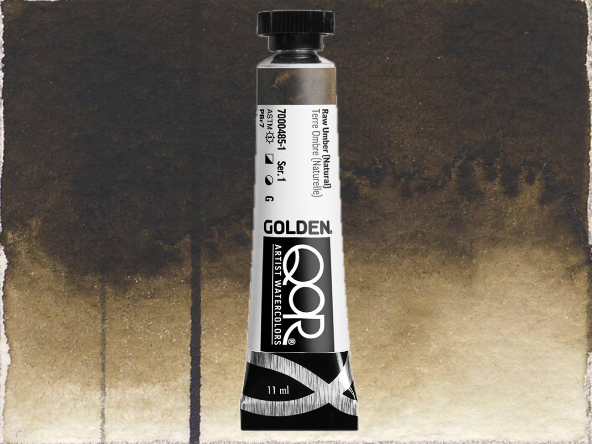 GOLDEN QOR WATERCOLOR 11ML SERIE 1 RAW UMBER (NATUREL) 485 1