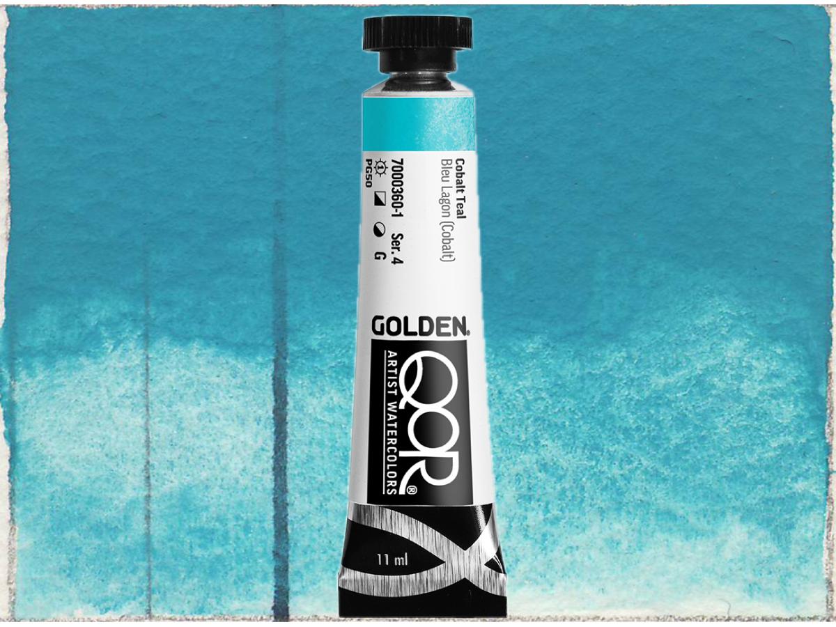 GOLDEN QOR WATERCOLOR 11ML SERIE 4 COBALT TEAL 360 1