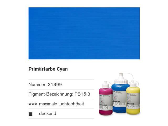 LASCAUX GOUACHE 31399 85ML PRIMARY CYAN (GRUNDFARBE) 1