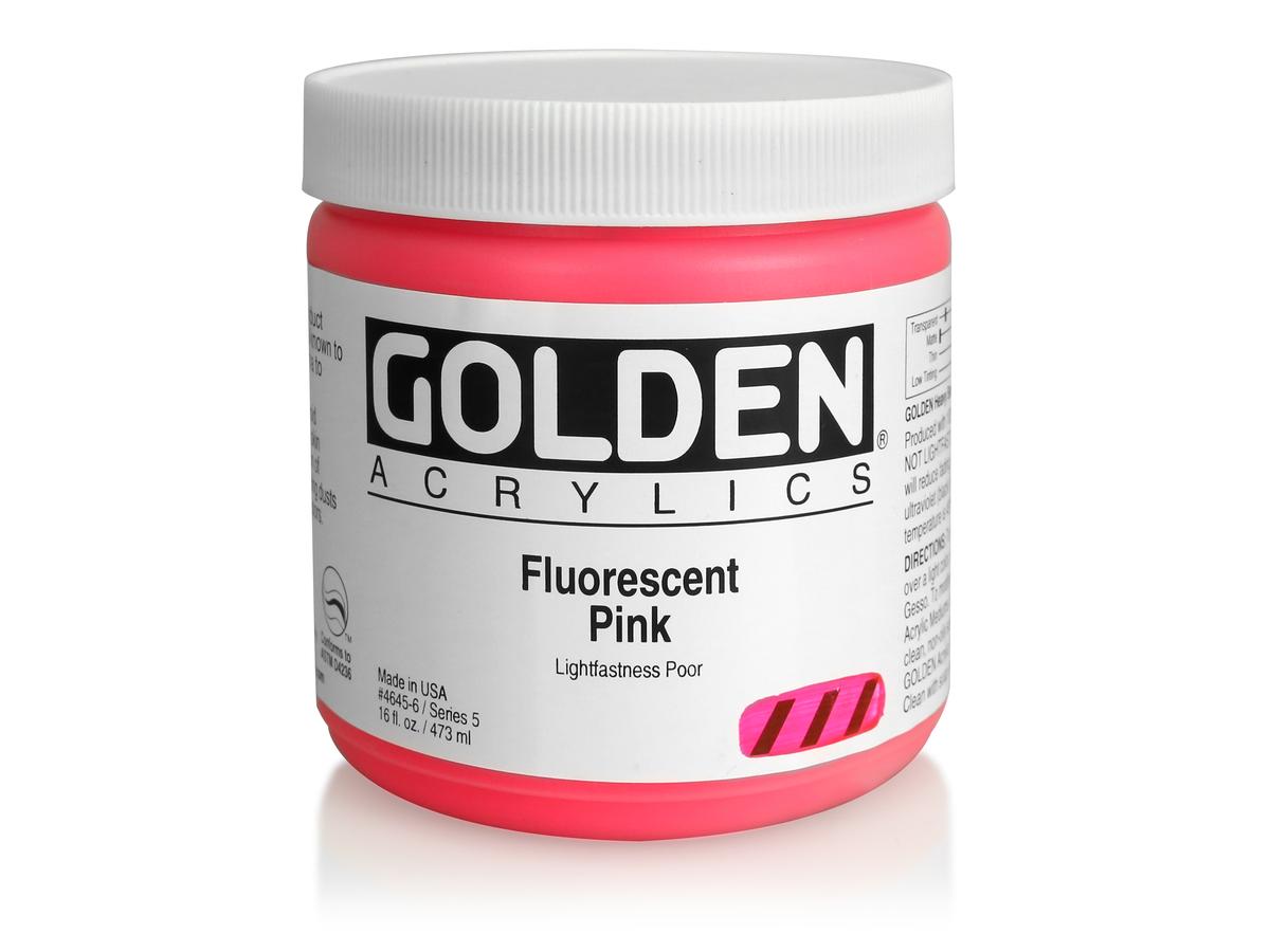 GOLDEN ACRYLVERF 473ML 4645 S5 FLUORESCENT PINK 1