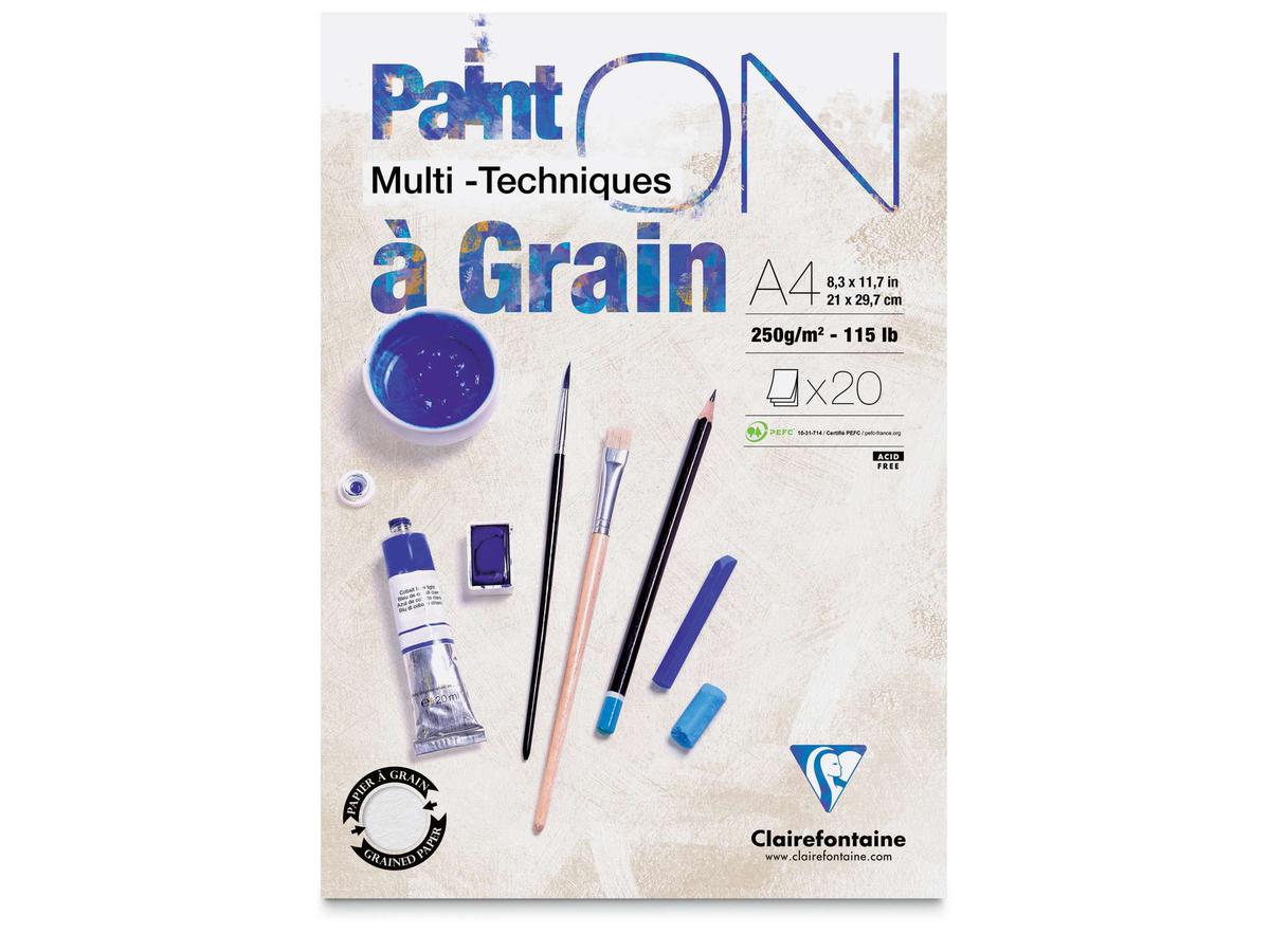 CLAIREFONTAINE PAINT-ON A2 A GRAIN 250GR BLOCK 20BL 1