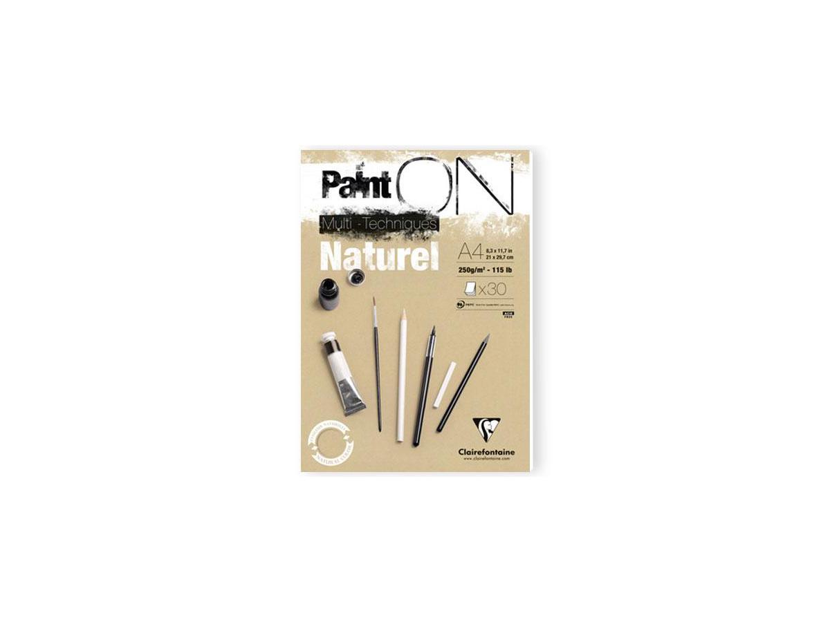 CLAIREFONTAINE PAINT-ON A2 NATURAL 250GR BLOCK 30BL 1