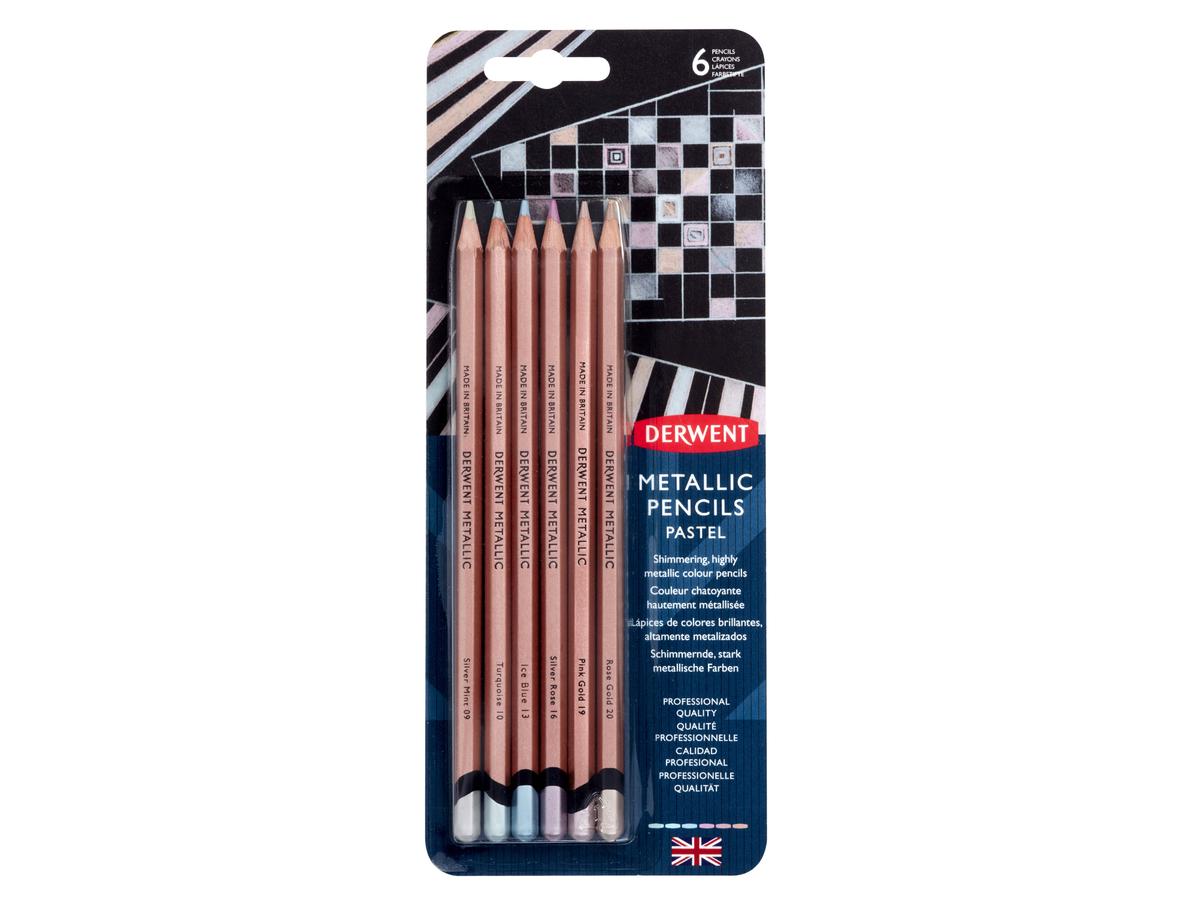 DERWENT METALLIC PASTELL 6ER FARBSTIFTSET 1
