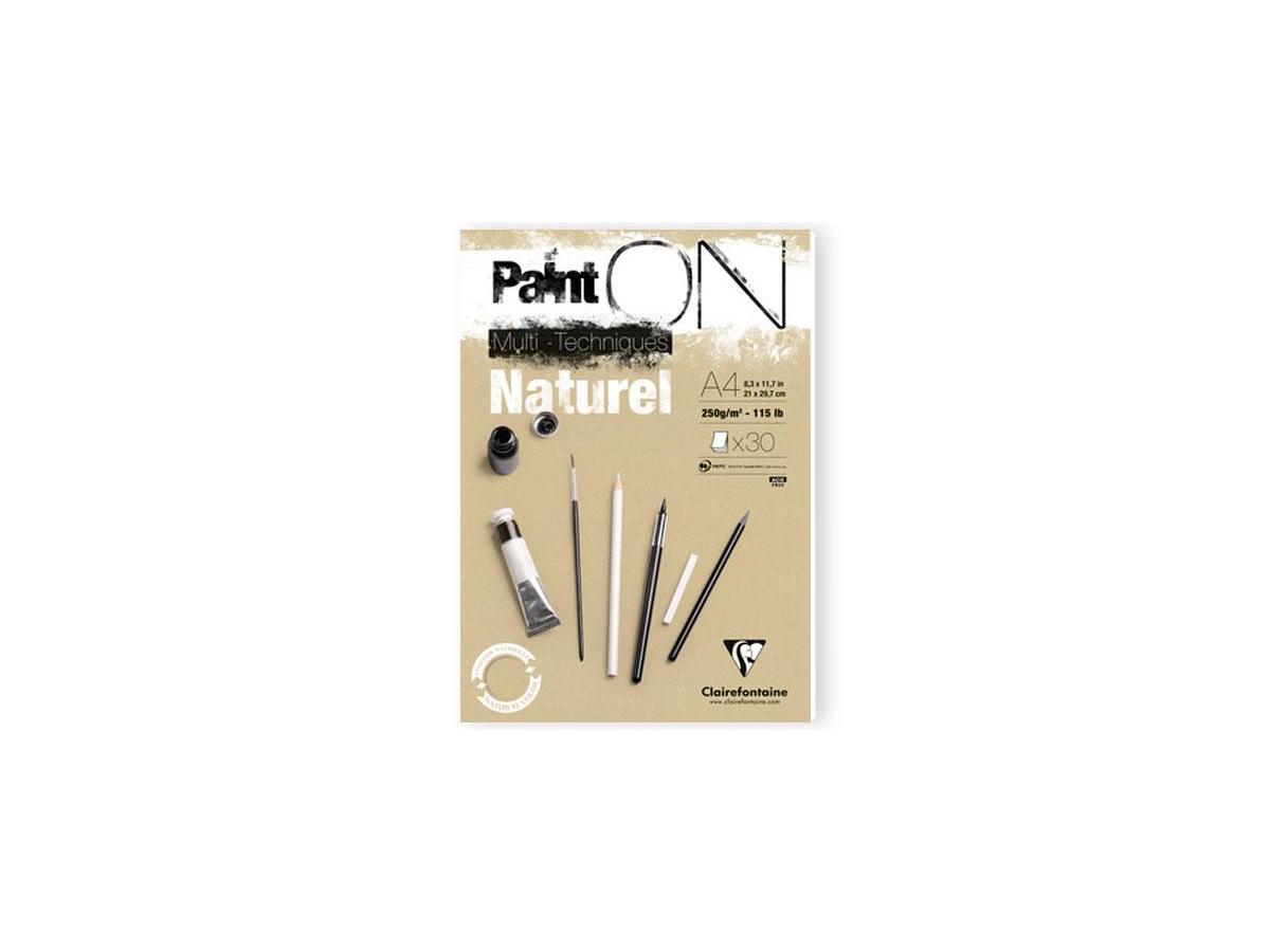 CLAIREFONTAINE PAINT-ON A3 NATURAL 250GR BLOCK 30BL 1