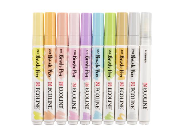 TALENS ECOLINE® BRUSH PEN MARKER SET 10X PASTEL 1