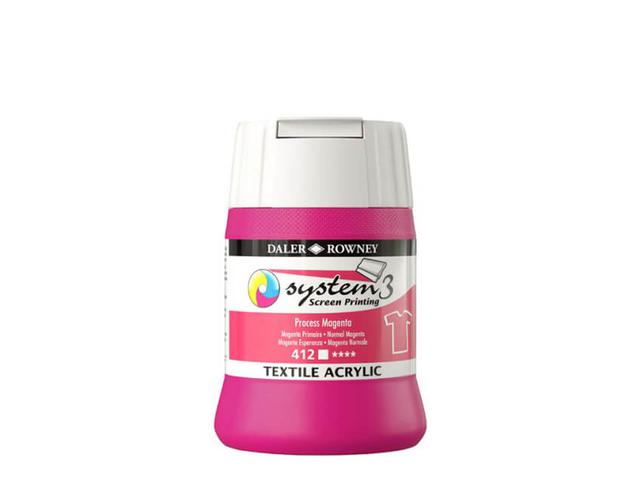 SYSTEM 3 SIEBDRUCKFARBE TEXTIL 250ML 412 PROCES MAGENTA 1