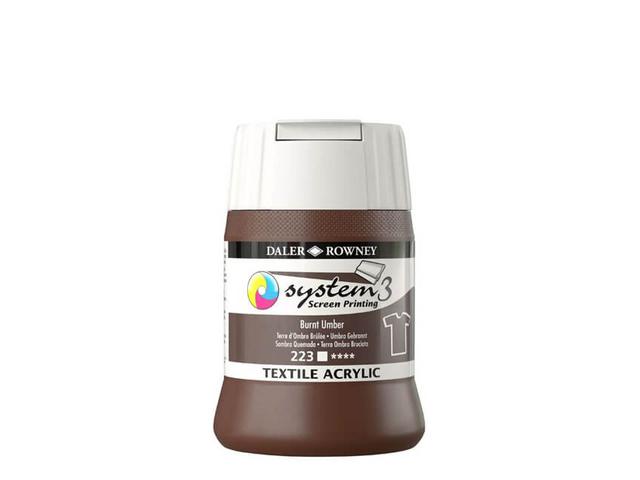 SYSTEM 3 SIEBDRUCKFARBE TEXTIL 250ML 223 BURNT UMBER 1