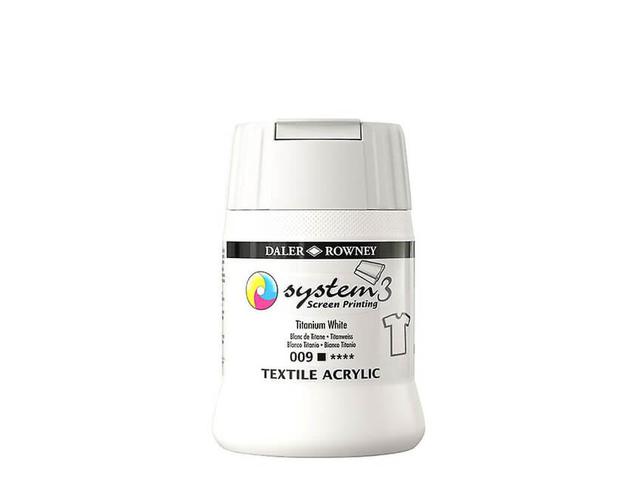 SYSTEM 3 SIEBDRUCKFARBE TEXTIL 250ML 009 TITANIUM WHITE 1
