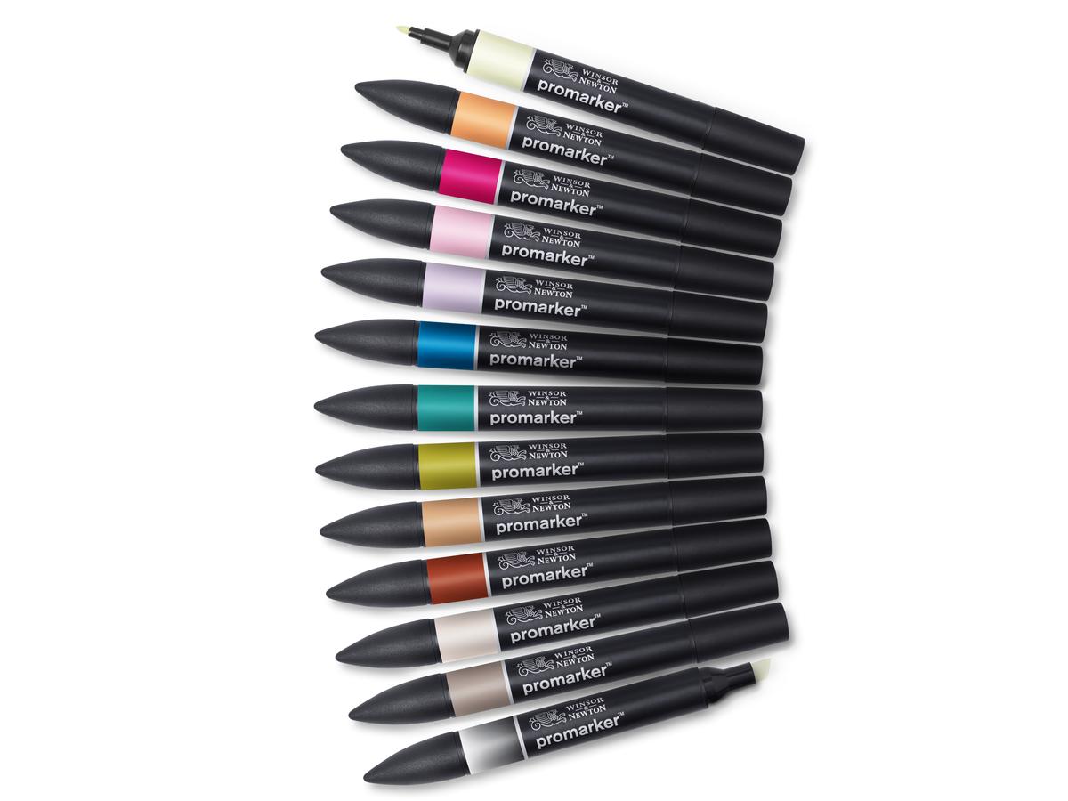 WINSOR & NEWTON PROMARKERSET MANGA ROMANCE 12X+1BLENDER 1