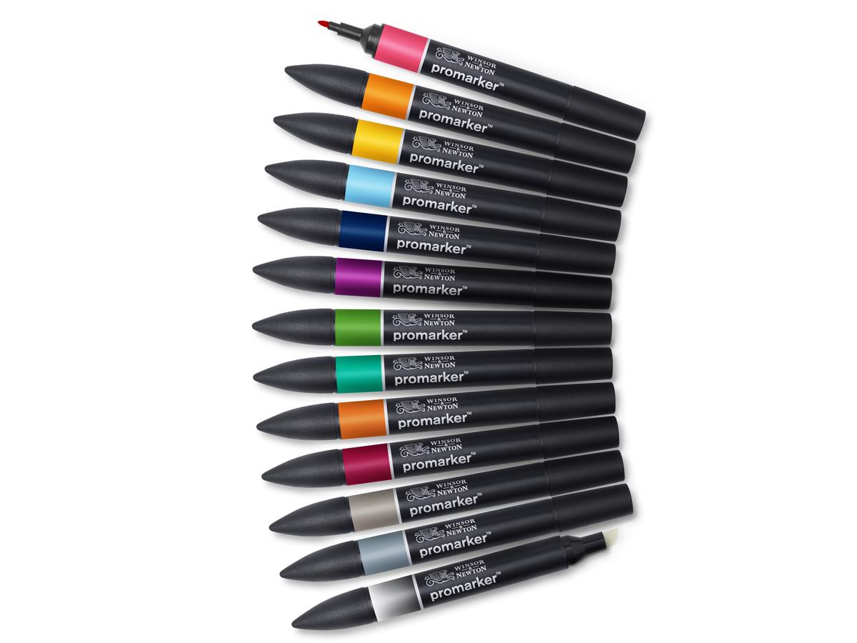 WINSOR & NEWTON PROMARKERSET MANGA TATTOO TONES 12X +1BLENDER 1