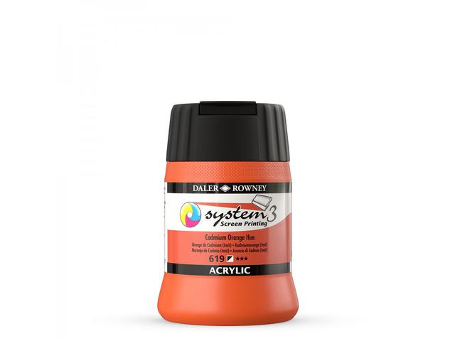 SYSTEM 3 SIEBDRUCKFARBE 250ML 619 CADMIUM ORANGE HUE 1