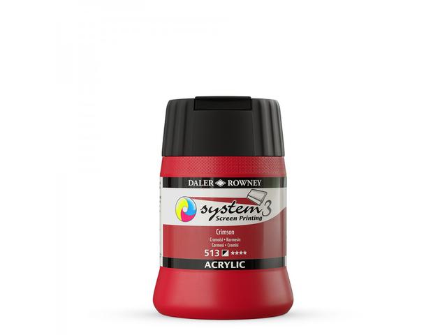 SYSTEM 3 SIEBDRUCKFARBE 250ML 513 CRIMSON 1