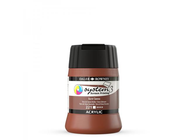 SYSTEM 3 SIEBDRUCKFARBE 250ML 221 BURNT SIENNA 1